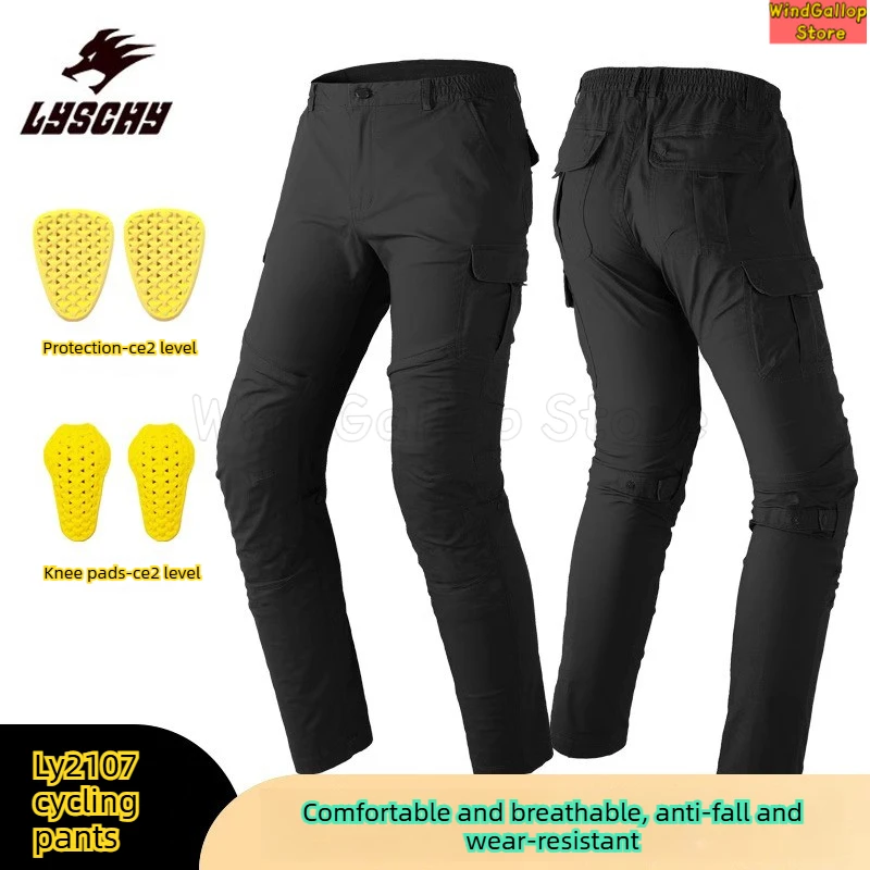 

Motorcycle Cycling Pants Built-in Protector Men and Women Summer Breathable Drop Resistant Slim Fit Motorcycle Cycling Pants