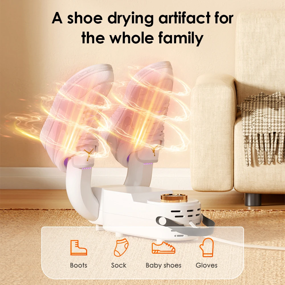 Electric Shoe Dryer Boot Warmer Shoe UV Foot Boot Dryer Eliminate Odor Fast Drying Boot Deodorizer Multifunction Socks Dryer