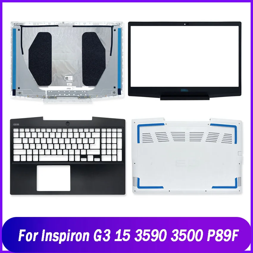 New Rear Lid For Dell G3 Gaming Series G3 15 3590 Laptop LCD Back Top Cover Front Bezel Palmrest Upper Bottom Case White 03HKFN