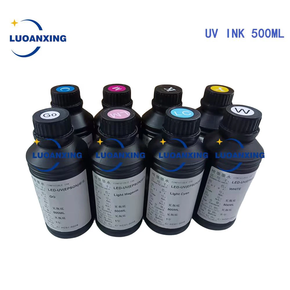 500ml Universal Premium Inkjet Ink For Epson i1600 printhead uv flat Printer ink on PVC and Glass Sheet UV DTF INK