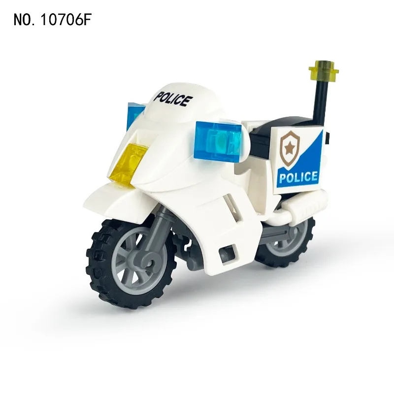 Military Special Police Motorcycle, Patrol Motorcycle, Police Motorcycle, DIY Model, Small Particle Building Block Toy, Gift.