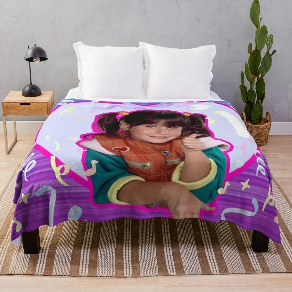

80s aesthetic punky Brewster confetti Throw Blanket Flannel Cute Bed linens Decorative Sofas Blankets