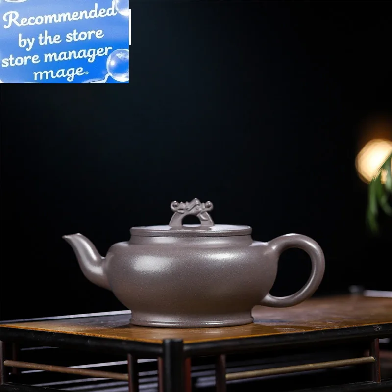 

270ml High-end Yixing Purple Clay Teapots Handmade Dragon Pot Raw Ore Hermes Grey Mud Kettle With Infuser Chinese Zisha Tea Set