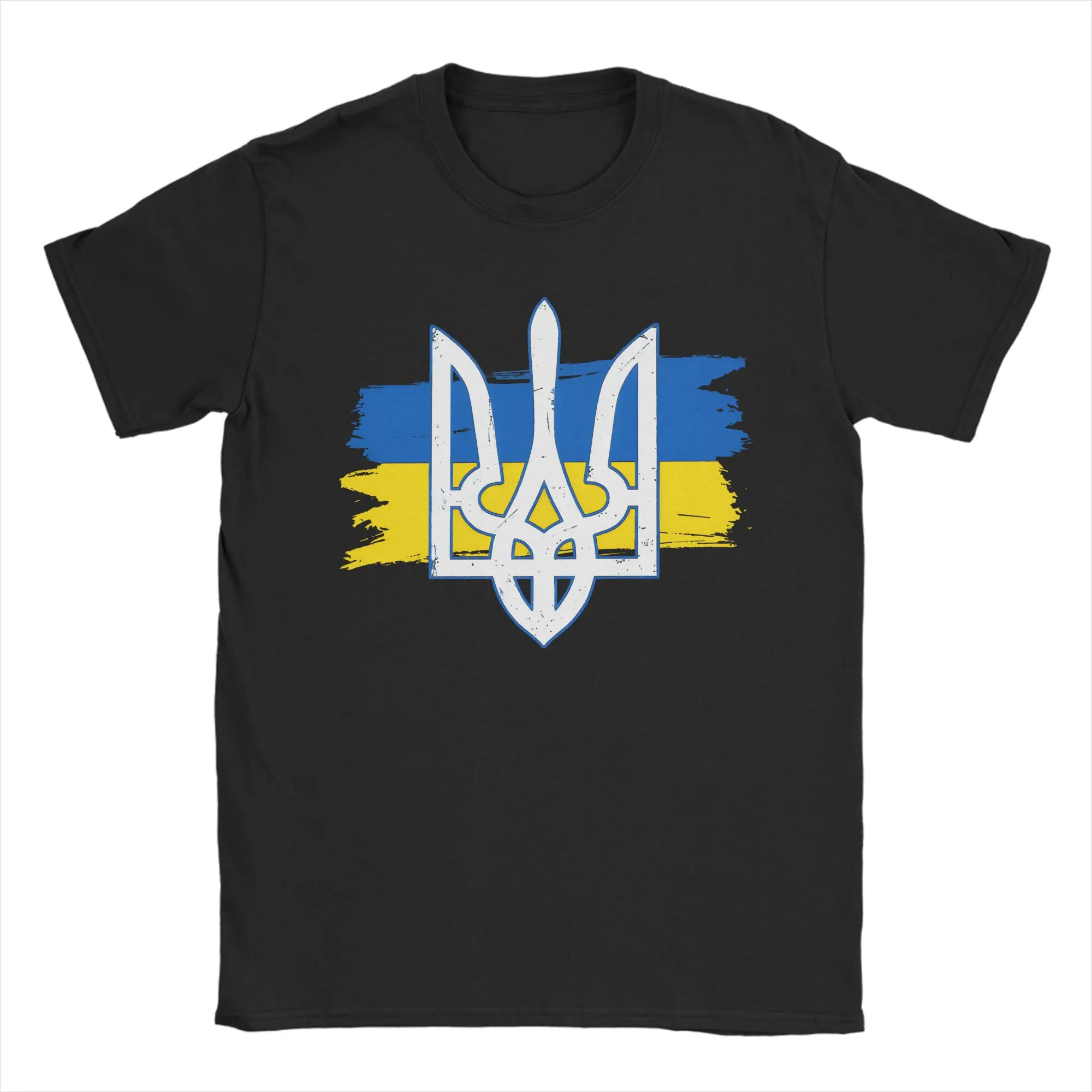 Ukraine Trident Ukraine Flag Symbol T-Shirt Summer T-Shirts 100 Cotton Crew Neck 4XL 5XL 6XL Tees Short Sleeve Y2K Retro Tops