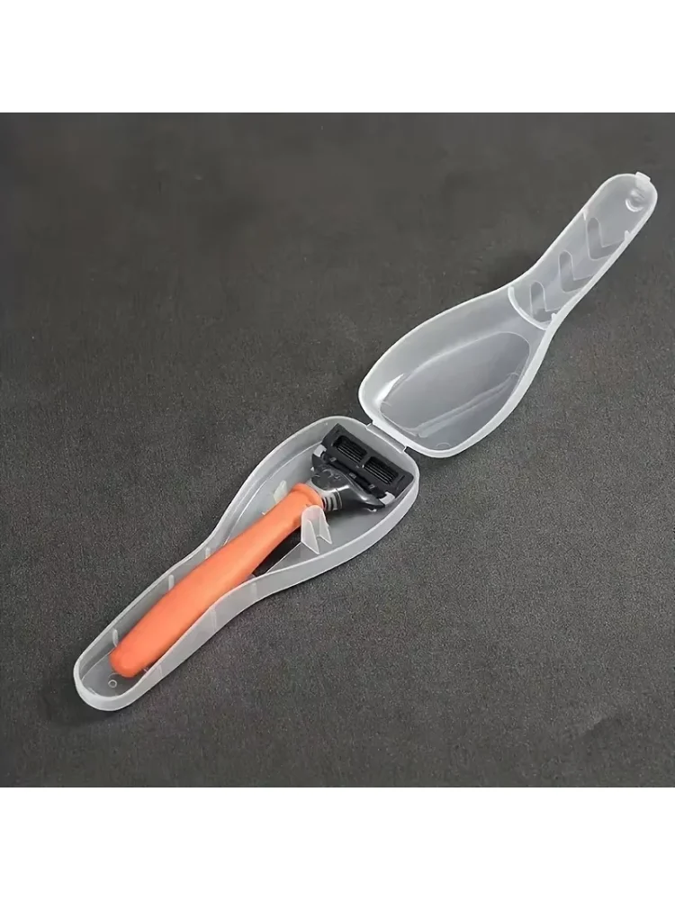 1pc Portable Travel Men Manual Razor Protector Plastic Box Cover Container Storage Shaver Holder Protector Case Organizer
