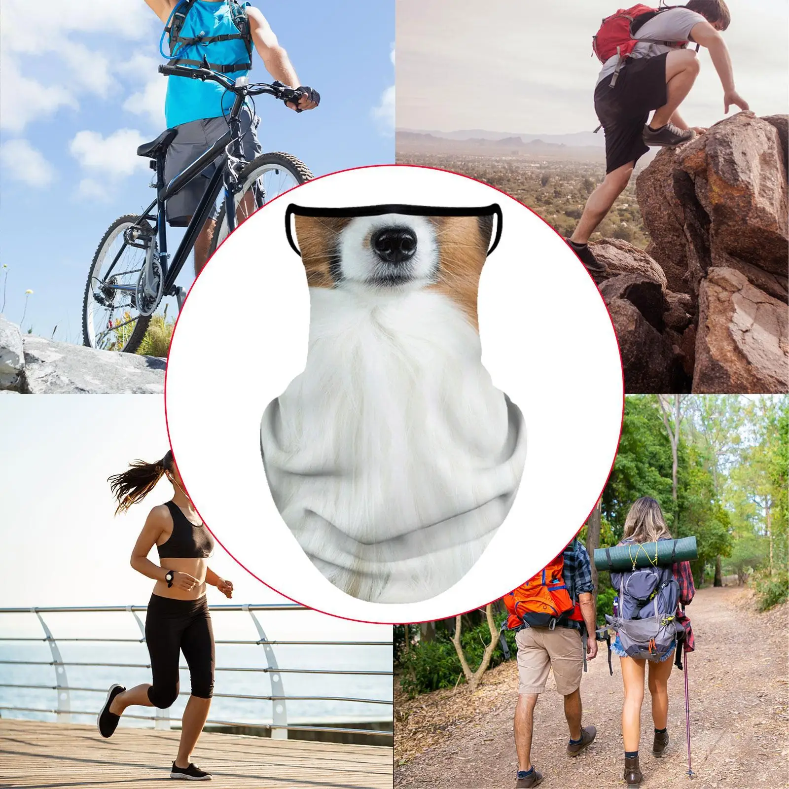Sommer-Sonnenschutz-Gesichtsschal, atmungsaktiv, kühlende Halsmanschettenmaske für Outdoor-Fahrradaktivitäten