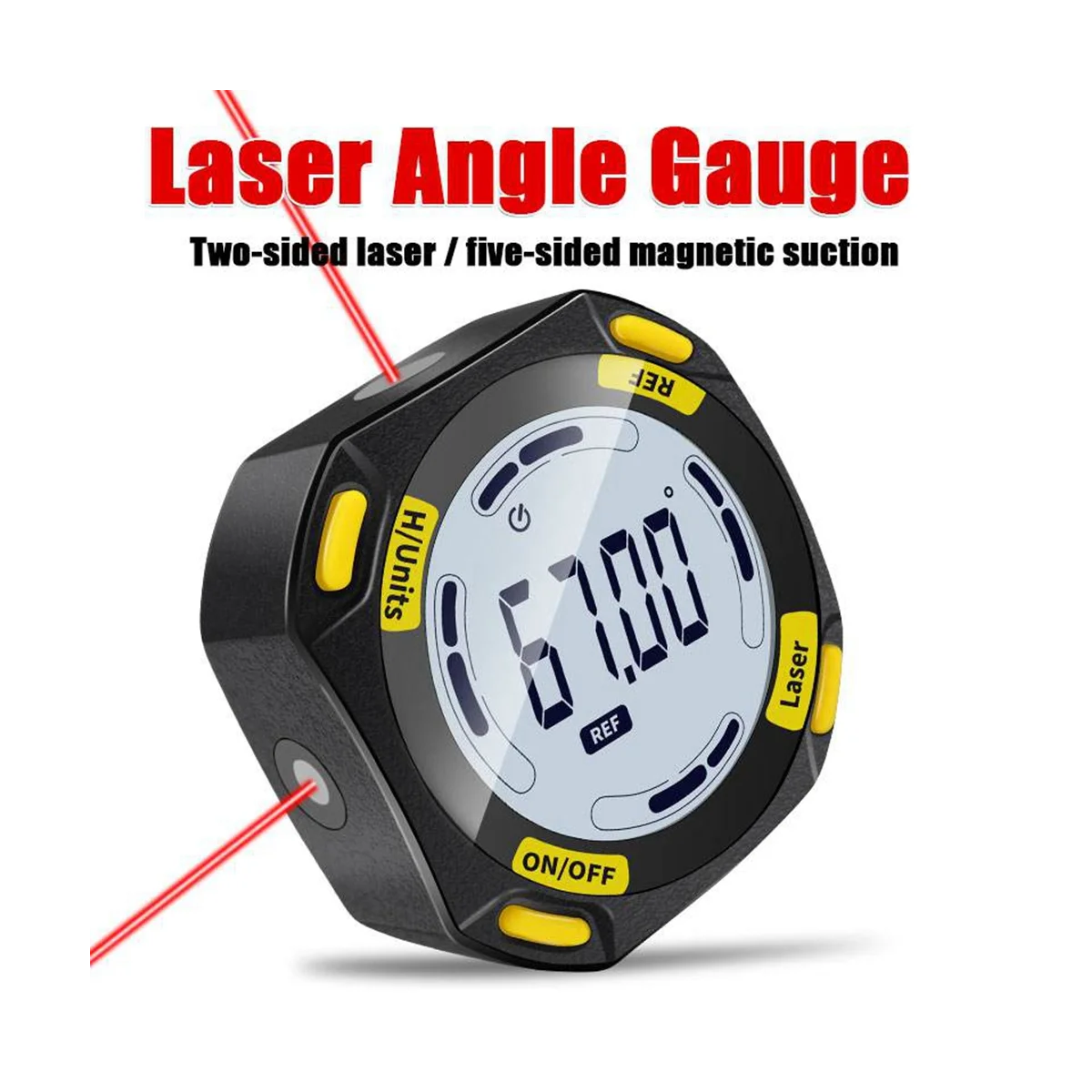 Laser Digital Protractor Angle Measure Inclinometer 3 in 1 Laser Level Box Type-C Charging Angle Meter Measuring Tools