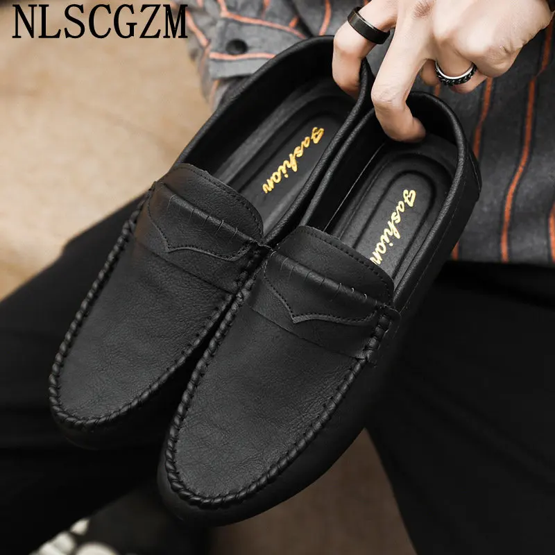 Loafers Men Leather Shoes for Men Casual Shoes Slip on Shoes Men Luxury Sneakers Casuales Office 2024 Italiano Zapatillas Hombre