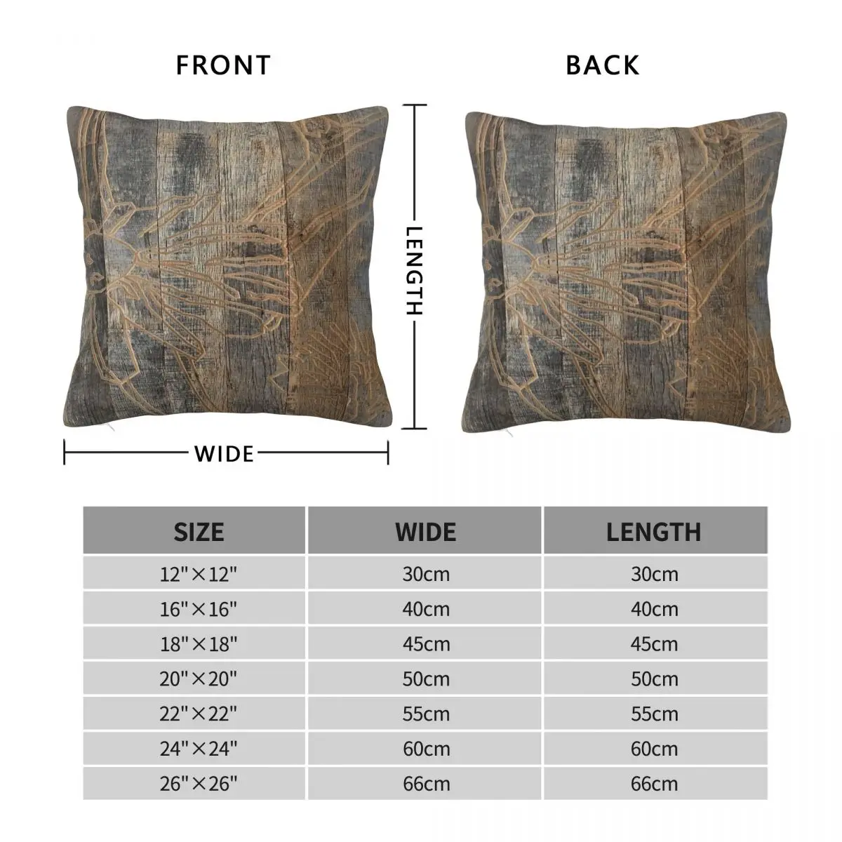 Daisy Flower Engraved Wood Square Pillowcase Polyester Linen Velvet Pattern Zip Throw Pillow Case Sofa Seater Cushion Cover