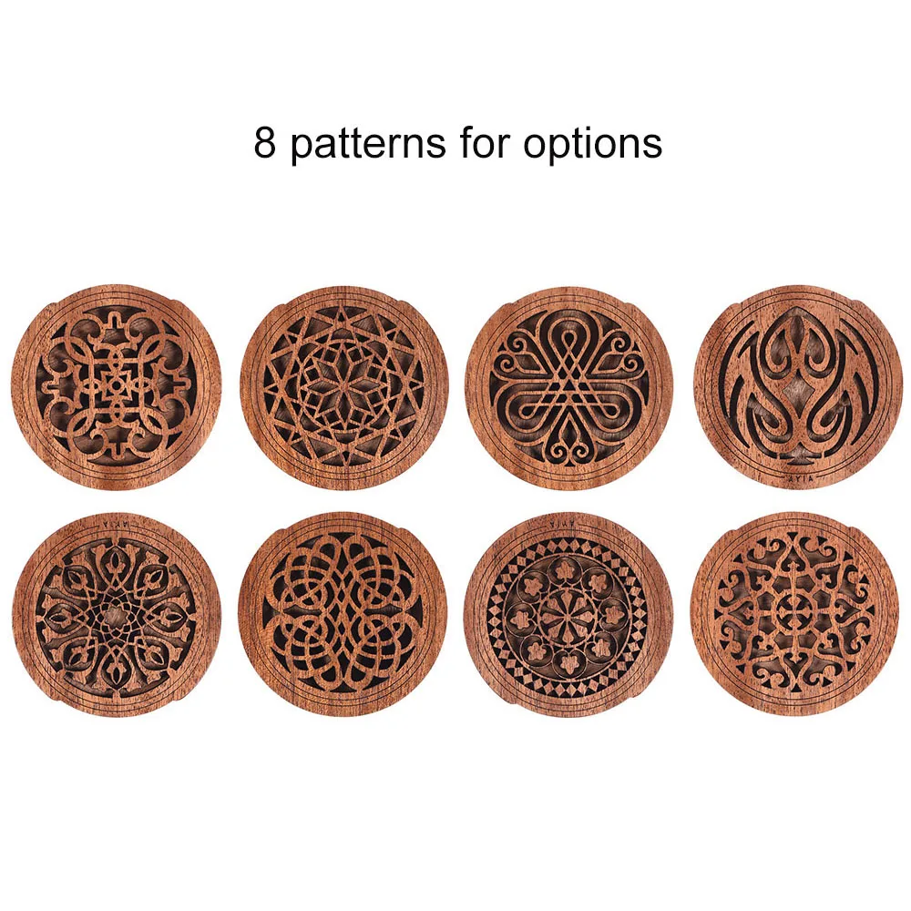 Guitar Wooden Soundhole Sound Hole Cover Block Feedback Buffer Mahogany Wood for EQ Acoustic Folk Guitars guitar feedback buster