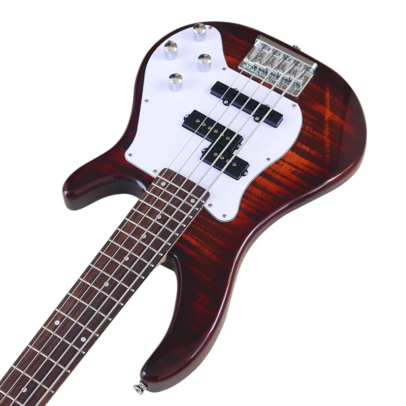 5 string Electric Bass guitar Full solid Basswood Body 43 inch Canada Maple Neck Bass Guitar