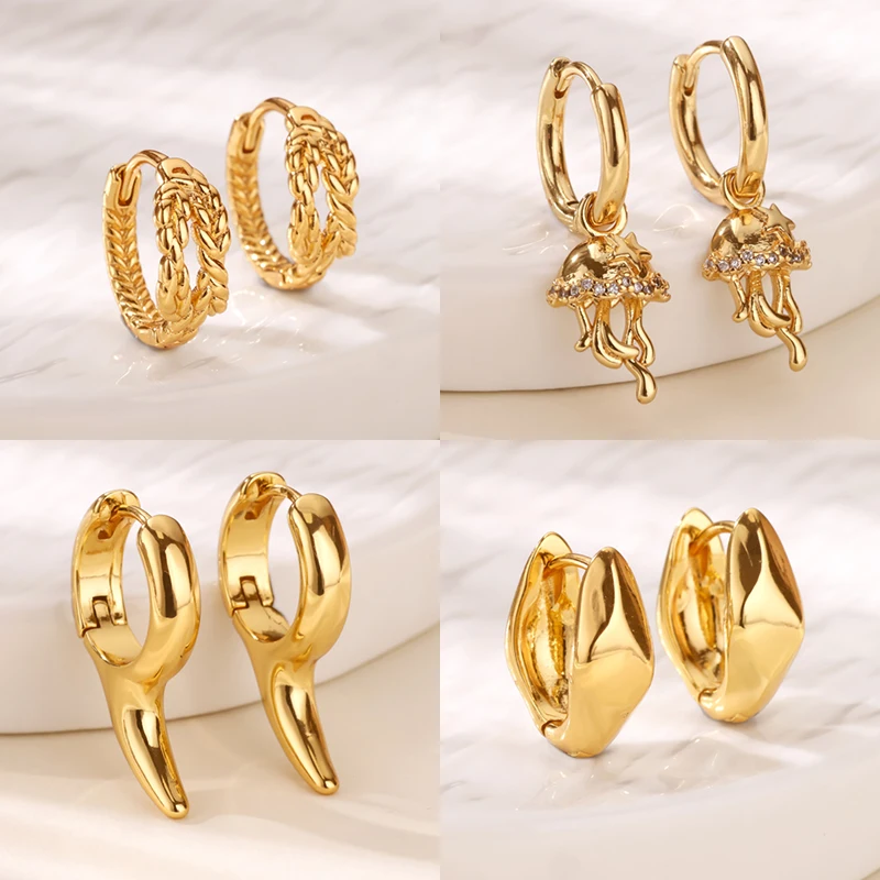 Geometric Hook Earr… - image