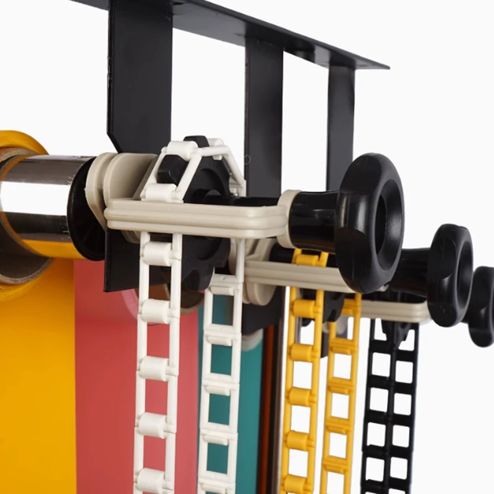 System ręcznego montażu tła na ścianie z 4 rolkami, ręczny wał do tła fotograficznego