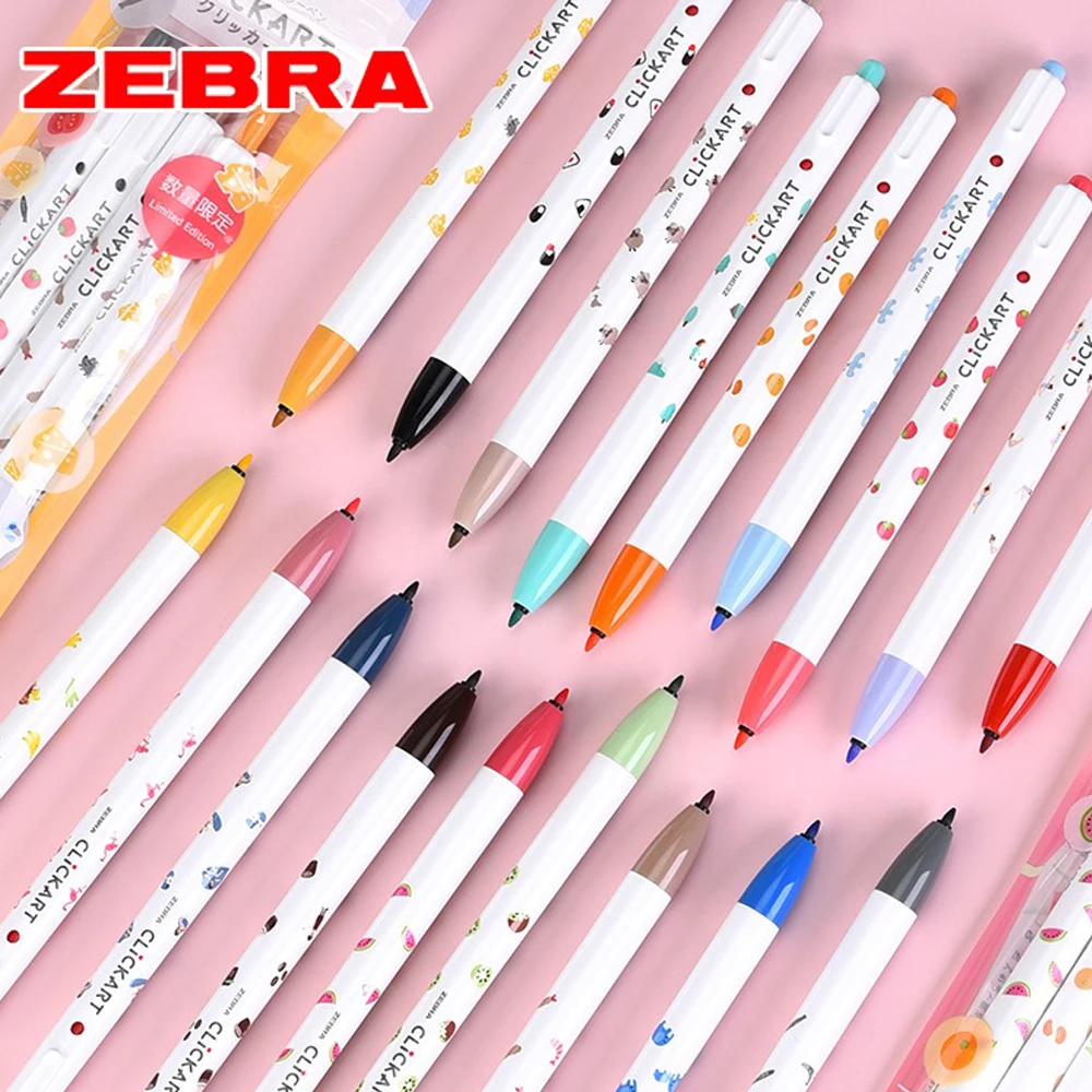 ZEBRA Press Watercolor Pen Clickart WYSS22 Fruit Animal Limited Portable Color Pen Washable Mildliner DIY Student Only