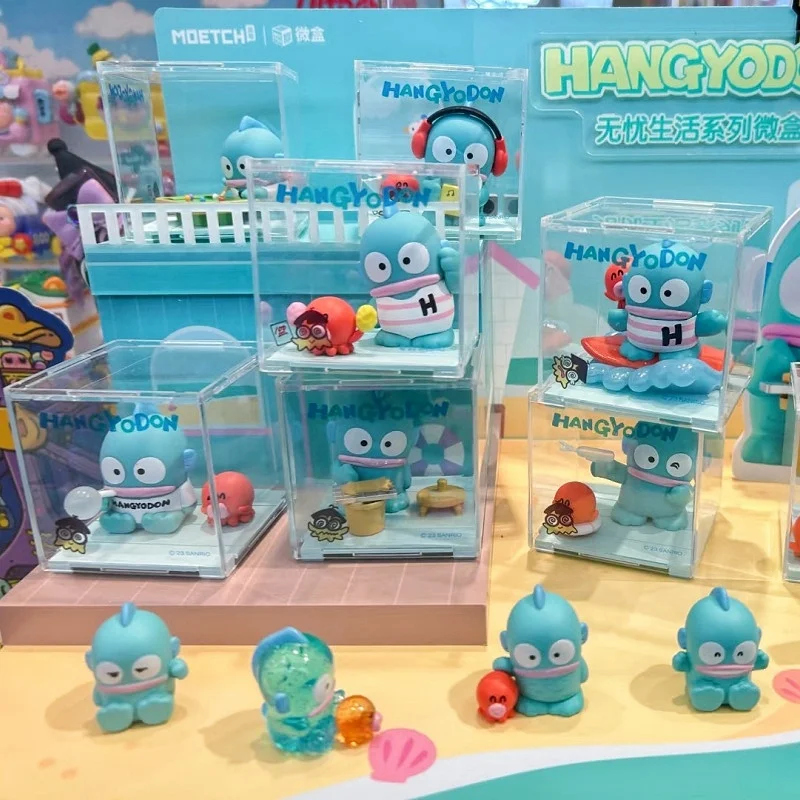 Sanrio Hangyodon Carefree Life Series слепая коробка светящаяся фигурка Hangyodon Surprise Mystery Box аниме кукла детская игрушка в подарок