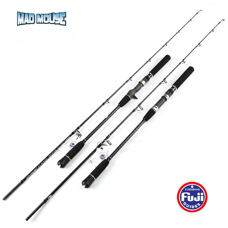 

MAD MOUSE-Jig Bait Rod Lure Fishing Rod Boat Fishing Rod Carbon Ultra Hard Casting Spinning Japanese Full Fuji Accessories1.8m