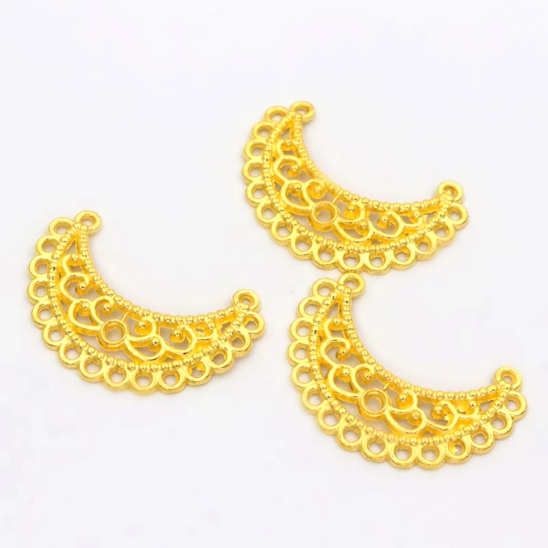 20pcs Mix Tibetan Silver Gold Color Metal Flower Bracelet Earring Connector For Jewelry Making Diy Finding Accessories Wholesale