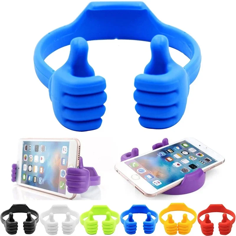 

Thumbs-up Cell Phone Holder Adjustable Plastic Phone Stand Multi Colors Portable Desktop Stand For iPhone Xiaomi Samsung Huawei