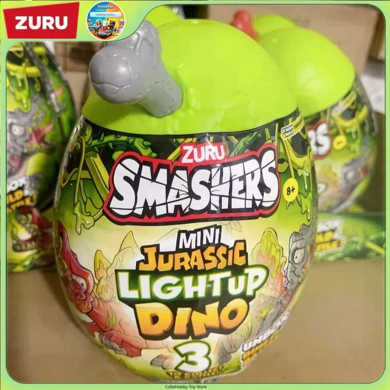 Zuru Smashers Mini Jurassic Light Up Dino Egg Blind Box Tyrannosaurus Rex Dinosaur Toy Surprise Treasure Hunt Collectible Model