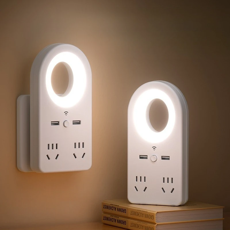 Night Lights Lamps Led Lamp USB Rechargeable with Socket Converter Lamp Eye Protection Light