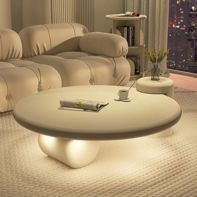 

Luxury Modern Coffee Tables Round Design Hardcover Floor White Writing Dinner Coffee Table Kaffee Tische Lounge Suite Furniture