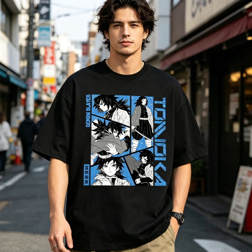 

Demon Slayer Giyu 100% Cotton T-Shirt Anime Graphic Tee Men Women Casual Streetwear Harajuku Top Perfect Gift for Anime Fan 2026