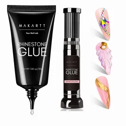 Makartt Gel de pegamento para diamantes de imitación para uñas, 30 g de gel adhesivo súper fuerte para gemas de uñas, joyas, purpurina, cuentas de cristales y diamantes