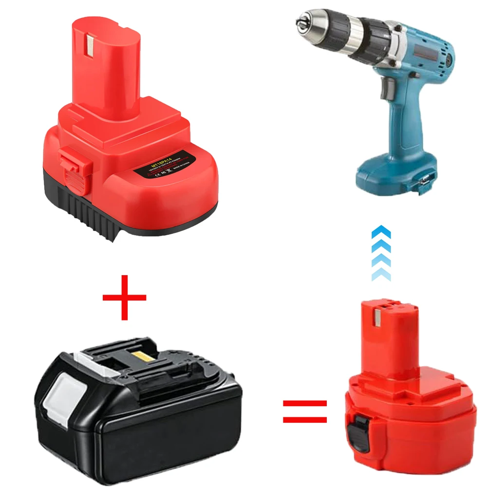 MT18PA14 Battery Adapter Converter for Makita 18V Lithium Batteries for Makita 12V/14.4V Ni-Mh Battery Electric Tools Drills