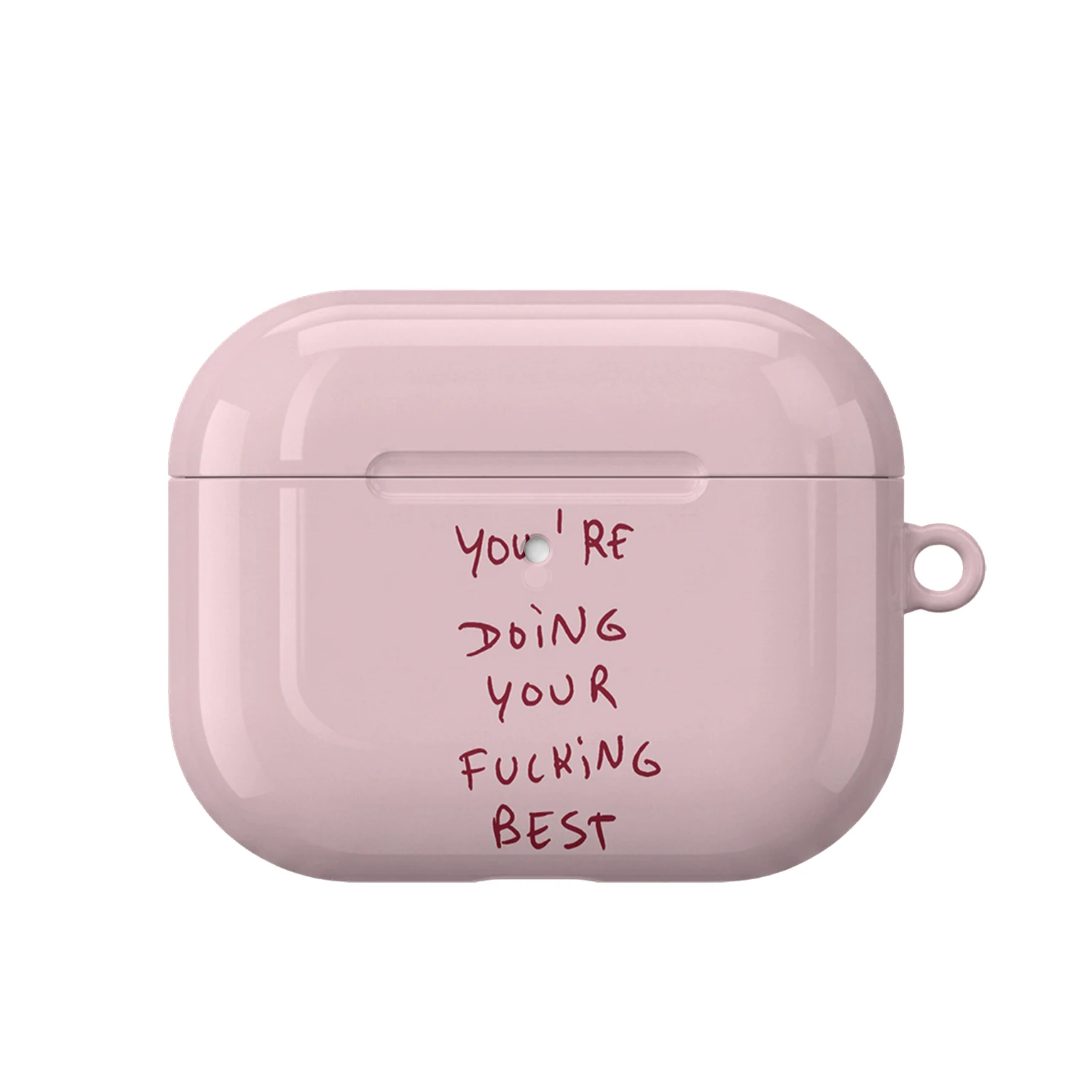 You're Doing Best Earbuds Case Suitable for AirPods Pro3/2/1 4th, Glossy Trendy Aesthetic Protective Cover
