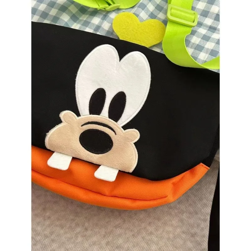 Милая мужская и женская сумка Disney Goofy с новым креативным мультяшным узором, модная холщовая сумка через плечо большой вместимости на одно плечо