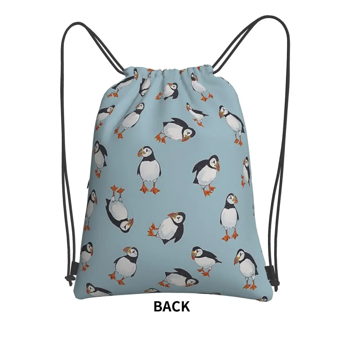 Perfectly Perfect Puffins Backpacks Drawstring Bag Multi-function Drawstring Bundle Pocket Shoes Bags For School Students