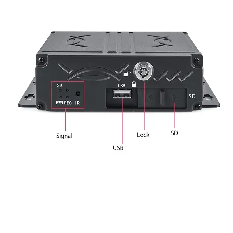 Top Sale AHD DVR Car Video Recorder 4 Channel 1080P HD SD Mobile Device Support Real-Time View Monitor 12-36V Vehicle