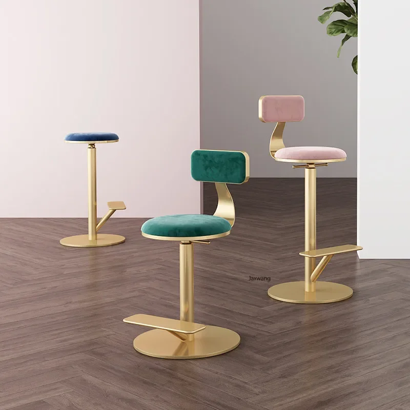 Nordic Meubelen Bar Stoel Designer Hoge Stoel Huis Roterende Bar Stoelen Smeedijzeren Hijskruk Minimalistische Hoge Voeten Krukken