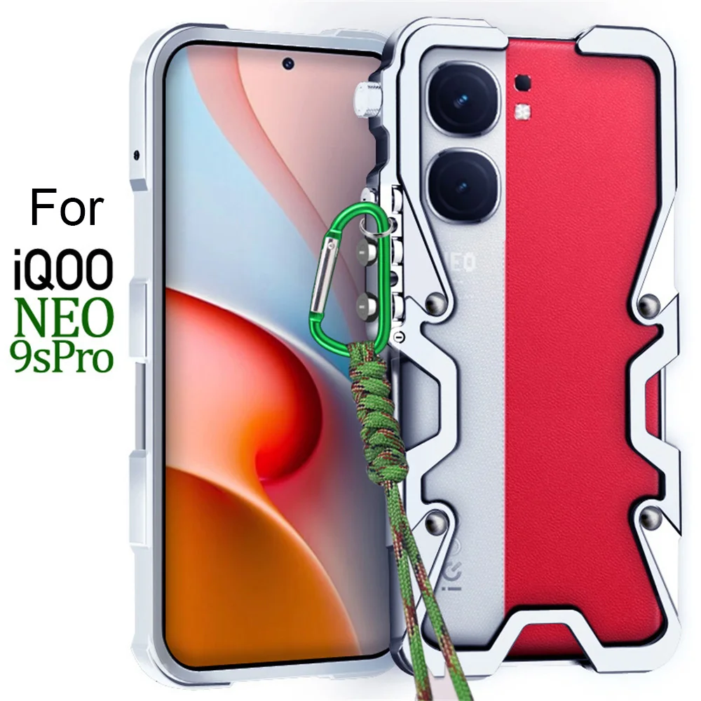 Shockproof Metal Bumper Case For Vivo IQOO NEO 9S Pro + Case Aluminum Cover For IQOO NEO 5 6 7 SE 5S 6S 7 Racing 8 9 9S Pro Case