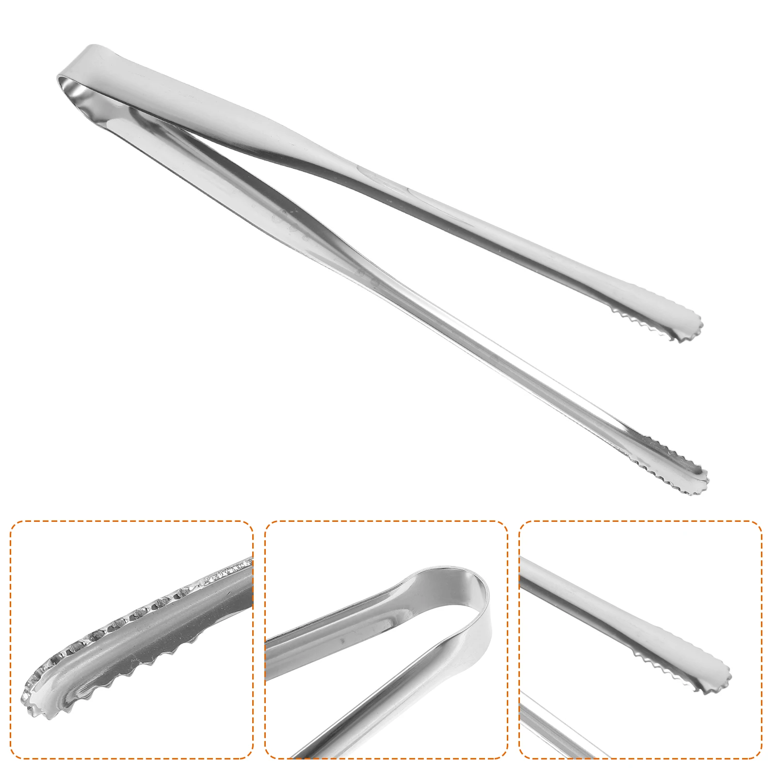 

2Pcs Stainless Steel Barbecue Tongs Japanese Style Food Clip Strong Heat Resistant for Outdoor Grilling and Indoor Kitchen
