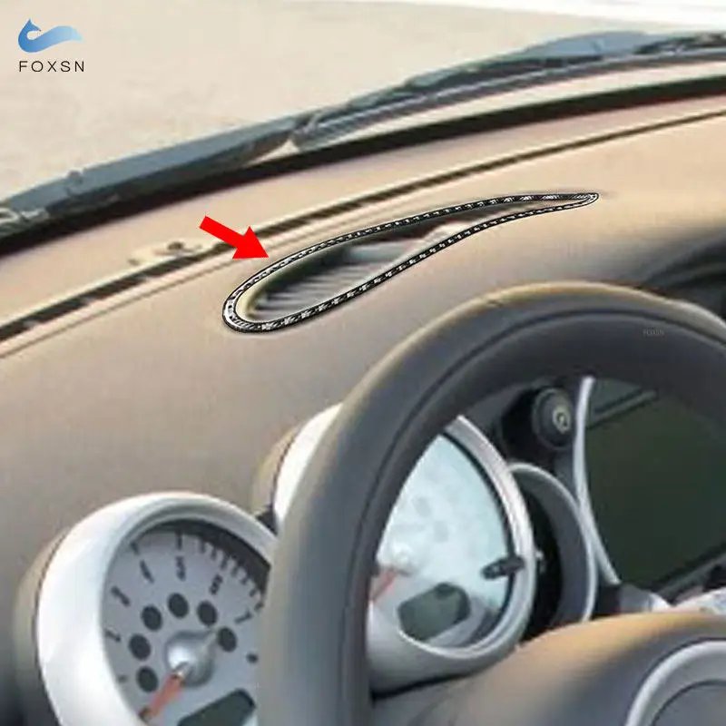 Car Center Air Outlet Panel Trim Interior For BMW Mini Cooper Hatch one R50 R53 2002 2003 2004 2005 2006 Carbon Fiber Sticker