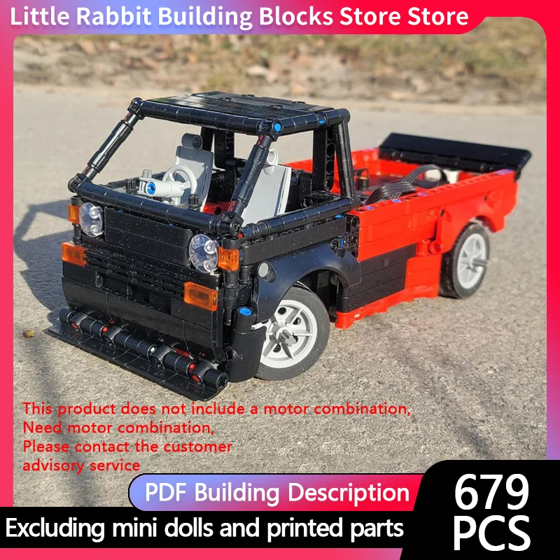 City Car Model MOC Building Bricks Drifting Modified Truck Modular Technology Children Holiday Gifts Assemble Toys Suit