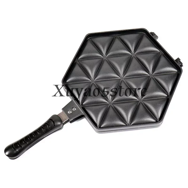 Double-sided non-stick curry corner triangle muffin pie small cake baking mold gas stove household