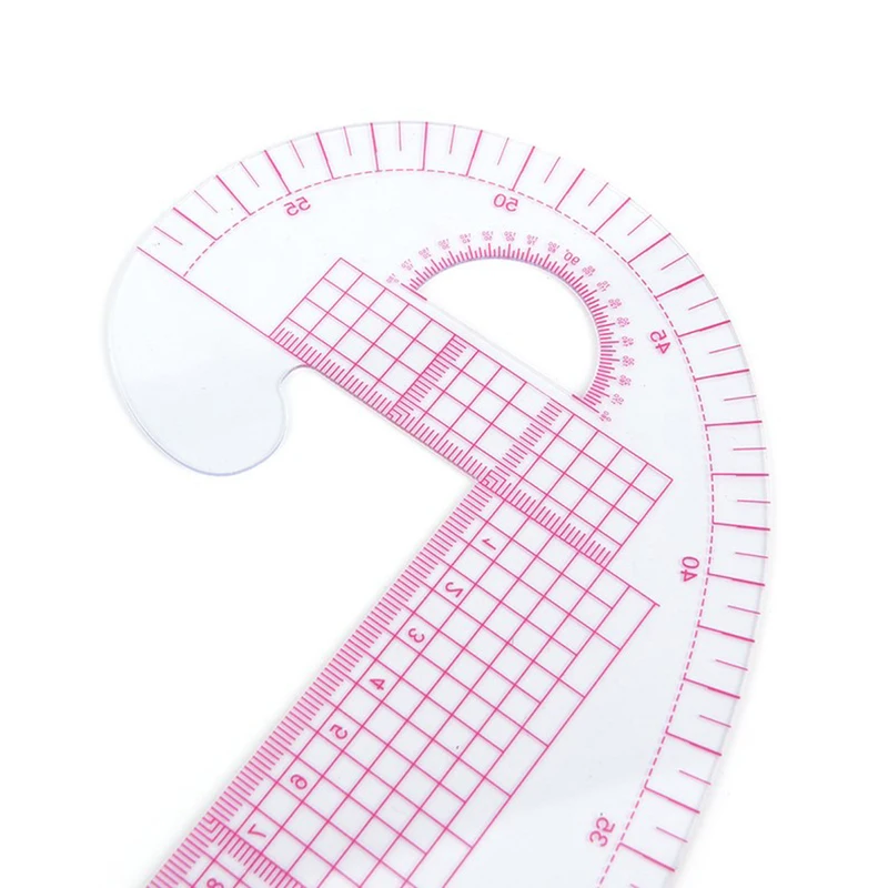 Righello per cucire curva francese multifunzione 6501 in plastica misura righello su misura che fa abbigliamento strumenti per righello piegato a 360 gradi
