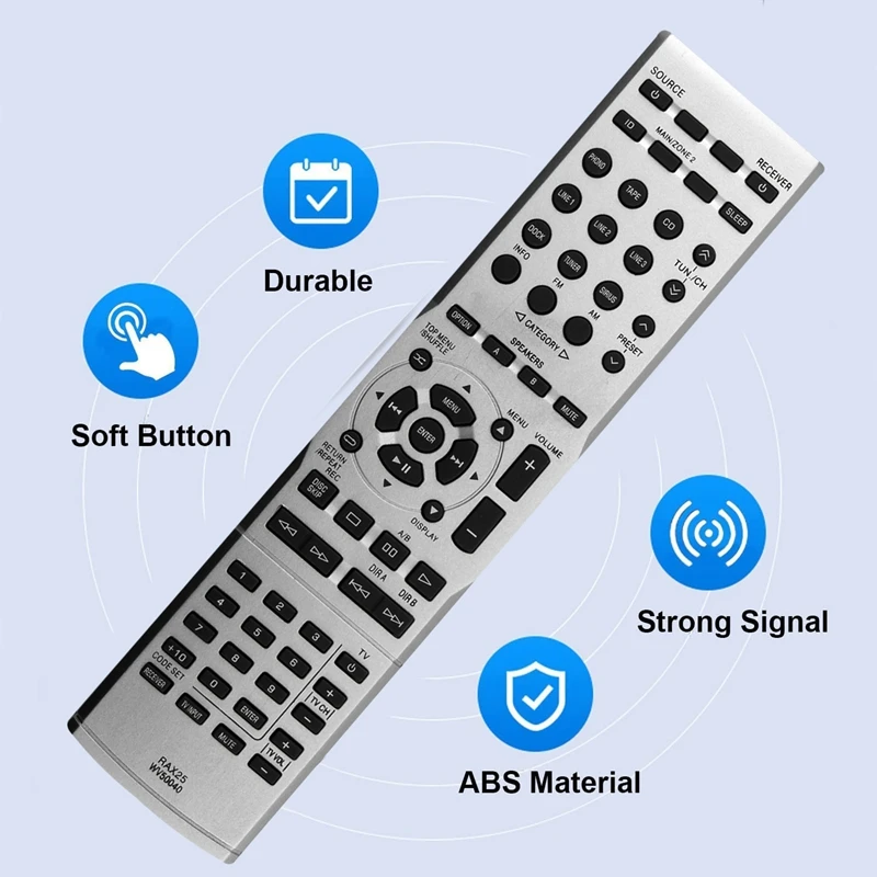 RAX25 WV50040 Replace Remote Control Accessories For Yamaha Audio Receiver R-S500 R-S700 R-S500BL R-S700BL RS500 RS700 RS500BL