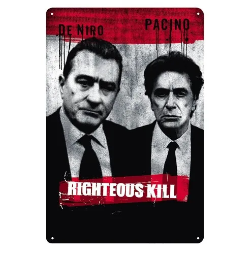 Y1,Righteous Kill Al Pacino De Niro Movie Metal Poster Tin Sign - 20x30cm Plate