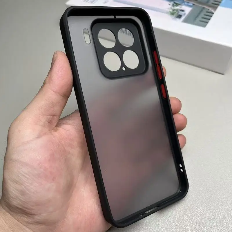 حافظة عصرية ذات ألوان متباينة ملمس جلدي لهاتف Xiaomi 17 15 14 T Pro حافظة واقية من الأكريليك الشفاف الناعم المقاوم للصدمات