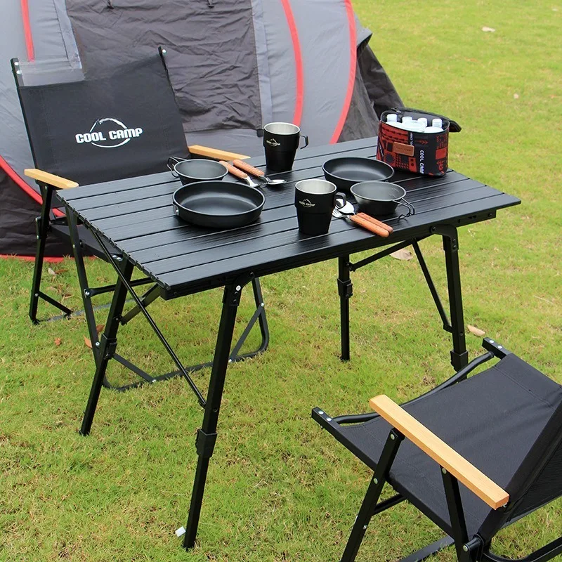 

Picnic Portable Folding Table Rectangle Barbecue Aluminum Alloy Outdoor Table Lightweight Multi-function Camping Supplies