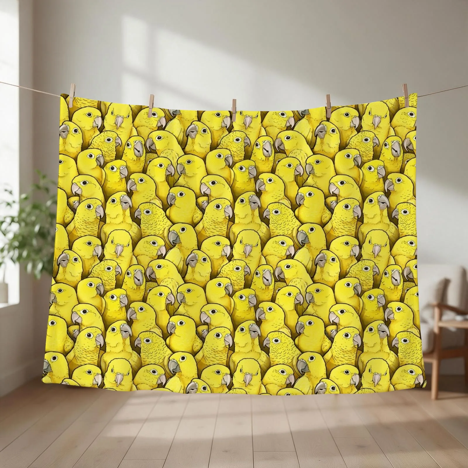 Golden Conures Throw Blanket Soft Plaid Summer funny gift for babies Blankets
