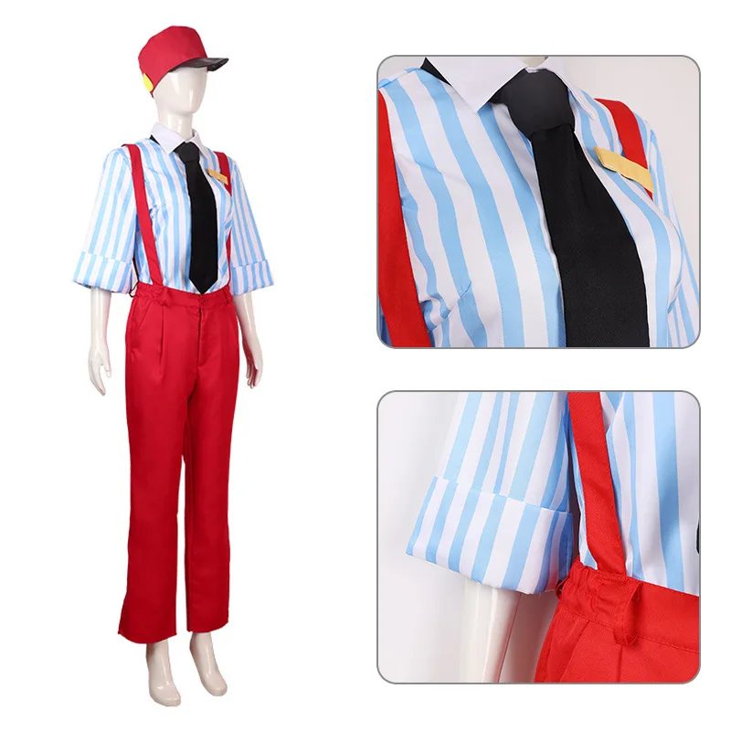 أزياء أنيمي Mikuuu Mesmerizer التأثيرية تيتو الأحمر وسروال القصير أنيمي لعب الأدوار موحدة ملابس حفلات الهالوين للنساء والرجال