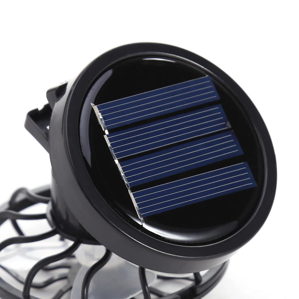 Clip-on Solar Powered Fan Sun Energy Panel Cooling Fan Portable Summer Air Cooler for Traveling Fishing Climbing view 6