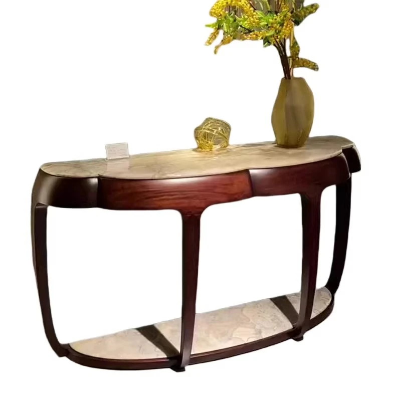 

New Chinese-style ebony wood table, living room entrance hall cabinet, end view table