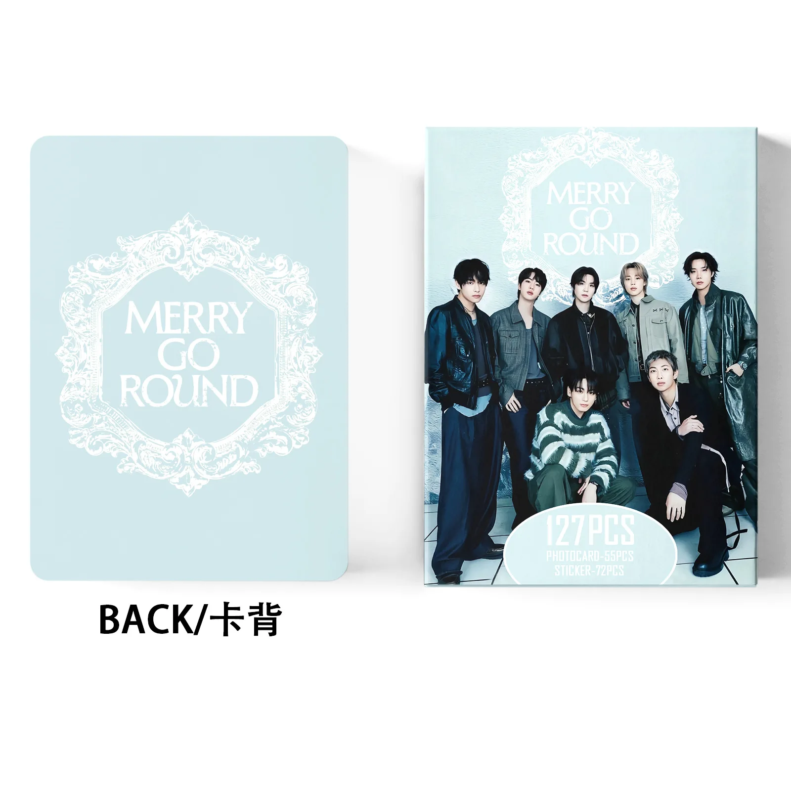 127 autocollants mini-cartes du groupe de garçons coréens Merry Go Round - Cartes photo de célébrités, cartes Lomo, cartes cadeaux de collection pour fans