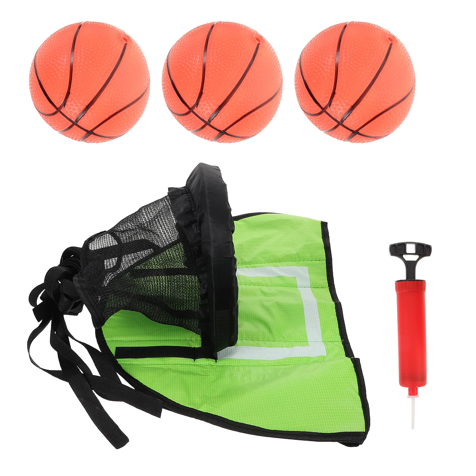 

1set Trampoline Basketball Hoop Attachment HighStrength Kids Outdoor Indoor Garden Yard Game Set 3 Pump