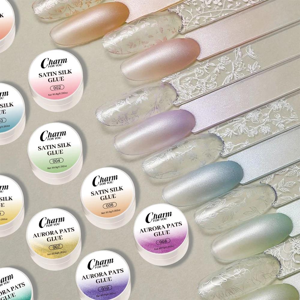 8 g Satin-Lichtgemälde, festes Gel-Nagelkunst-Pigment – kein Abwischen, 3D-strukturierte Ölgemälde-Designs für Maniküre – Qi Cai Duan Guang
